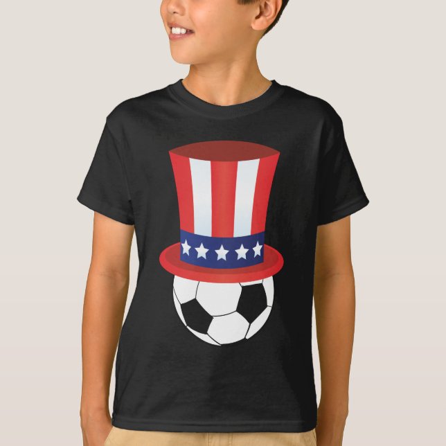 Camiseta Gorra de la bandera americana del fútbol - 4to de (Anverso)