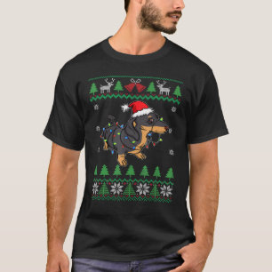 Camiseta Gorra De La Cláusula De Dachshund Encende A Perro