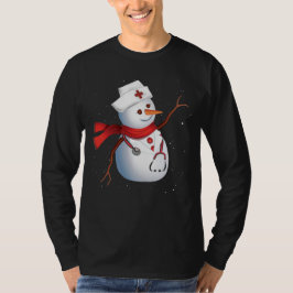 Camiseta Gorra de la enfermera que lleva a Snowman