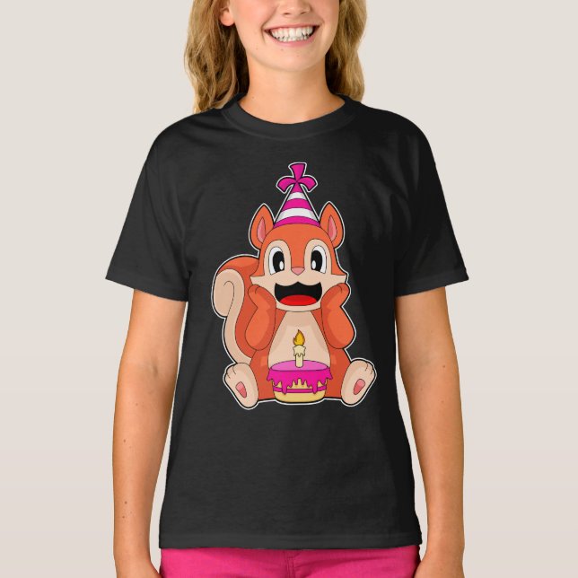 Camiseta Gorra de la fiesta de cumpleaños de Squirrel (Anverso)