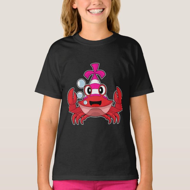 Camiseta Gorra de la fiesta de cumpleaños del cangrejo (Anverso)