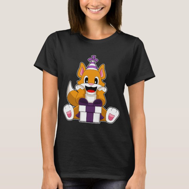 Camiseta Gorra de la fiesta de cumpleaños del gato (Anverso)