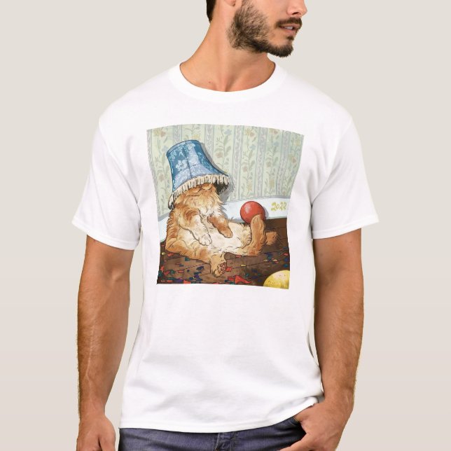 Camiseta Gorra de la lámpara de gata 2023 de tendencias vir (Anverso)