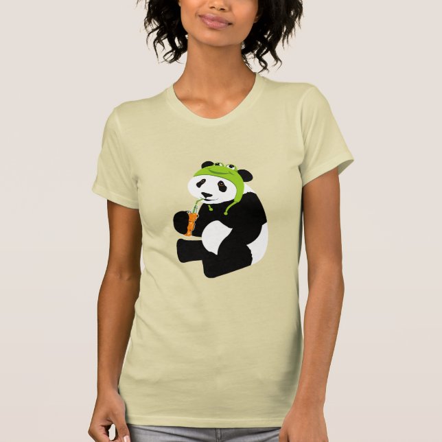 Camiseta Gorra de la rana de la panda (Anverso)