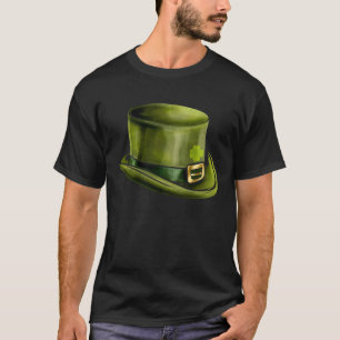 Camiseta Gorra De Leprechauns Verde Cilindro Shamrock En Sa