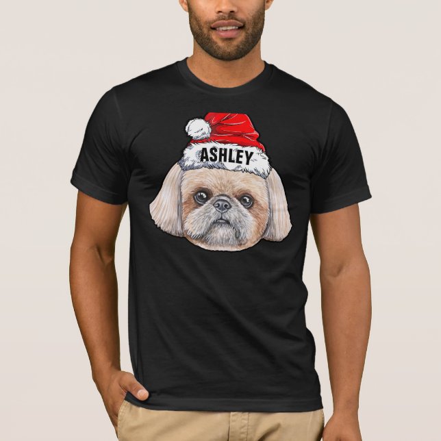 Camiseta Gorra de los Navidades chiitas tzu Perro grande (Anverso)