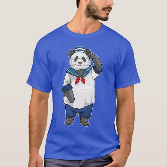 Camiseta Gorra de marinero panda (Anverso)