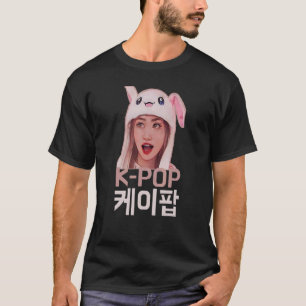Camiseta Gorra de música Chica surcoreana de K Pop Bunny Ra