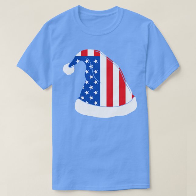 Camiseta Gorra de Navidades de la bandera de Estad (Diseño del anverso)