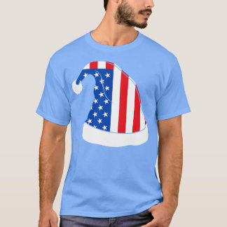 Camiseta Gorra de Navidades de la bandera de Estad
