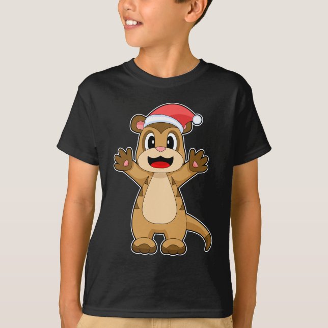 Camiseta Gorra de Navidades de Meerkat Navidades (Anverso)