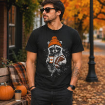 Gorra de otoño de fútbol de mapache Gráfico de caf