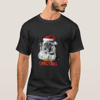Camiseta Gorra de Papá Noel de Pekín Feliz Navidad Perro X