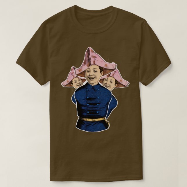 Camiseta Gorra de papel de niños sonrientes (Diseño del anverso)