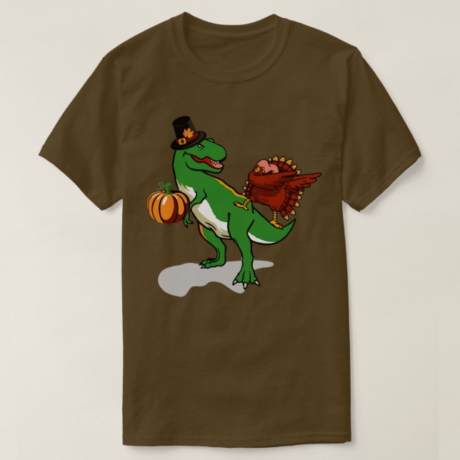 Camiseta Gorra de peregrino T Rex Dinosaur Dabbing (Diseño del anverso)