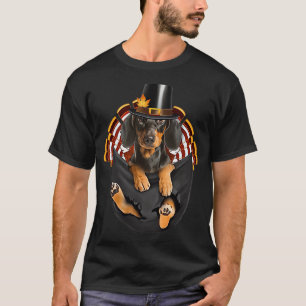 Camiseta Gorra De Peregrinos Dachshund En Pocket Happy Than