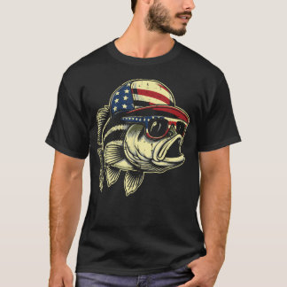 Camiseta Gorra De Pescador De Lubina EEUU