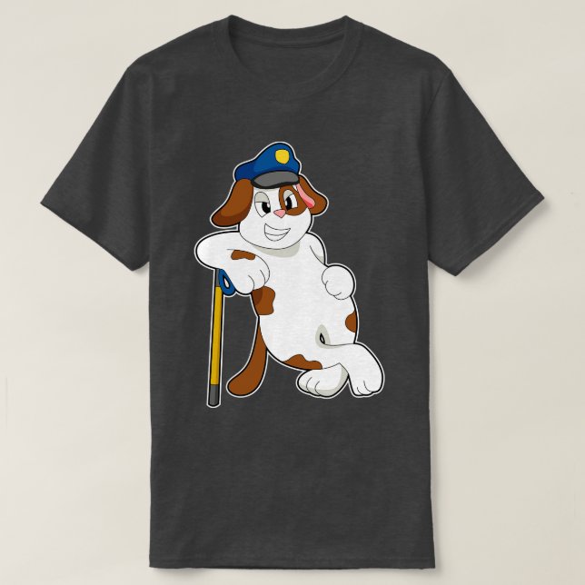 Camiseta Gorra de policía de perros (Diseño del anverso)