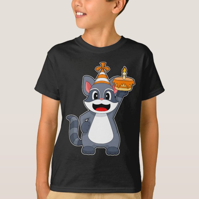 Camiseta Gorra de Racoon Birthday Party (Anverso)