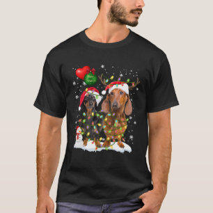 Camiseta Gorra de renos de Dachshund en Cristo de la Nieve