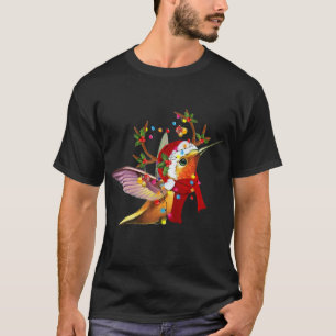 Camiseta Gorra de renos de Hummingbird Santa Navidades Luce