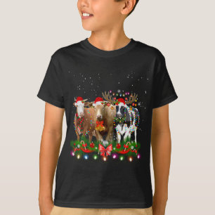 Camiseta Gorra de renos de vaca Santa Navidades enciende va