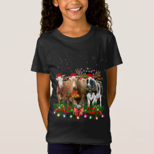 Camiseta Gorra de renos de vaca Santa Navidades enciende va