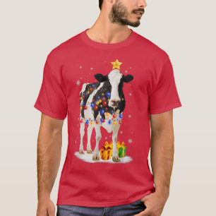 Camiseta Gorra de renos de vaca Santa Navidades ilumina una
