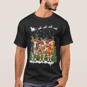 Camiseta Gorra de renos de vacas Santa Navidades enciende d
