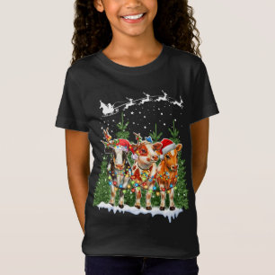 Camiseta Gorra de renos de vacas Santa Navidades enciende d