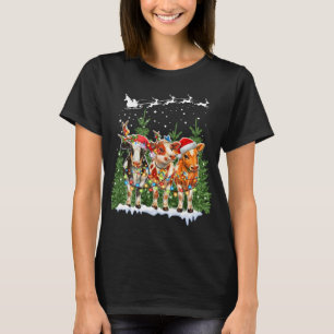 Camiseta Gorra de renos de vacas Santa Navidades enciende d