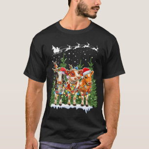 Camiseta Gorra de renos de vacas Santa Navidades enciende d
