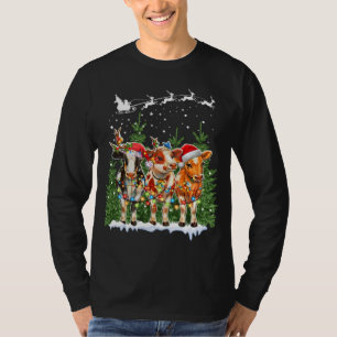 Camiseta Gorra de renos de vacas Santa Navidades enciende d