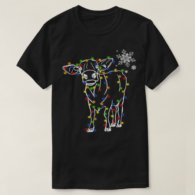 Camiseta Gorra de renos de vacas, Santa Navidades Ligera (Diseño del anverso)