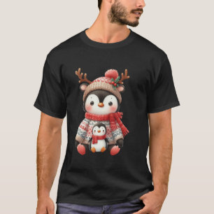 Camiseta Gorra de renos pingüino Santa Navidades Funny Peng