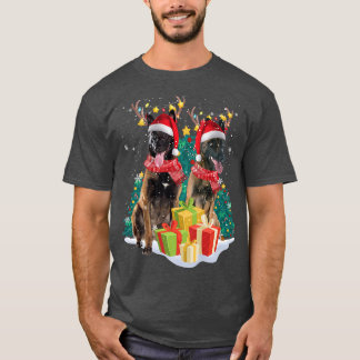 Camiseta Gorra de renos Santa Navidades de Malinois de Bélg
