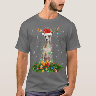 Camiseta Gorra de renos Whippet Dog Lover Navidades
