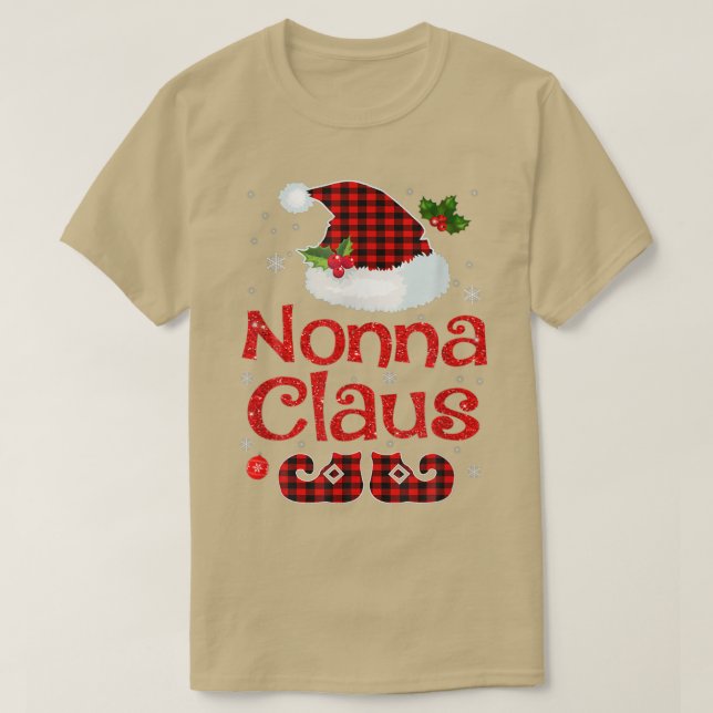 Camiseta Gorra de Santa Cláusula Nonna Navidades Santa Fami (Diseño del anverso)
