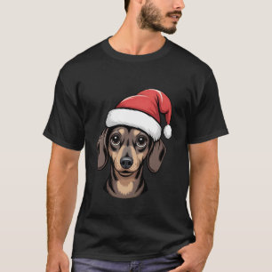 Camiseta Gorra de Santa Dachshund Amante de Perros Hombres