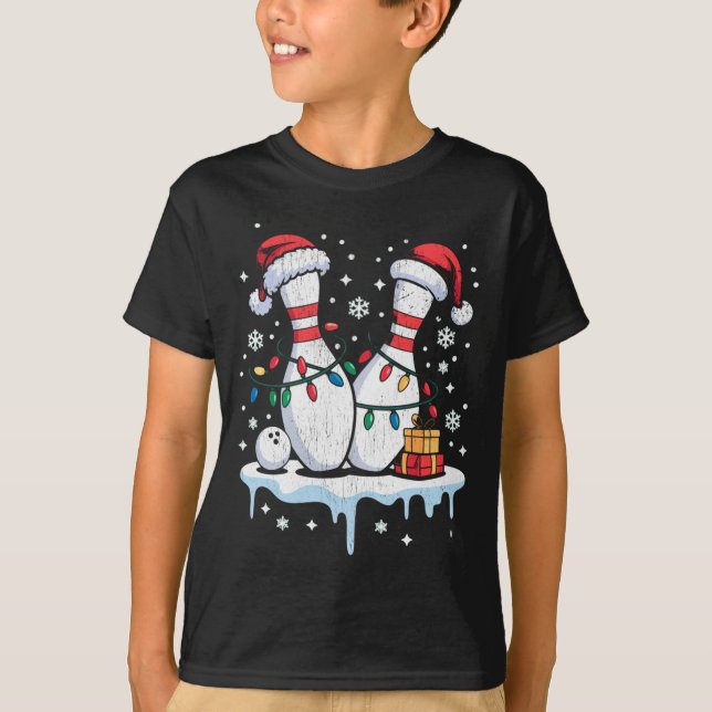 Camiseta Gorra de Santa de Bolos Navidad Divertida Manga La (Anverso)