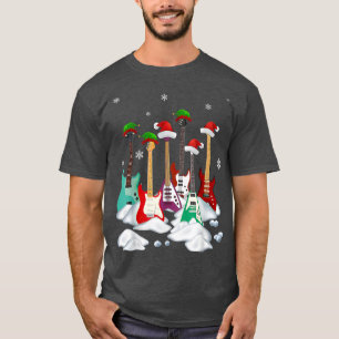 Camiseta Gorra de Santa de Guitarra Árbol de Navidad Divert