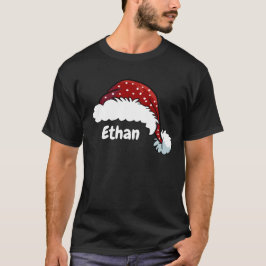 Camiseta Gorra de Santa de Navidad personalizada con el nom