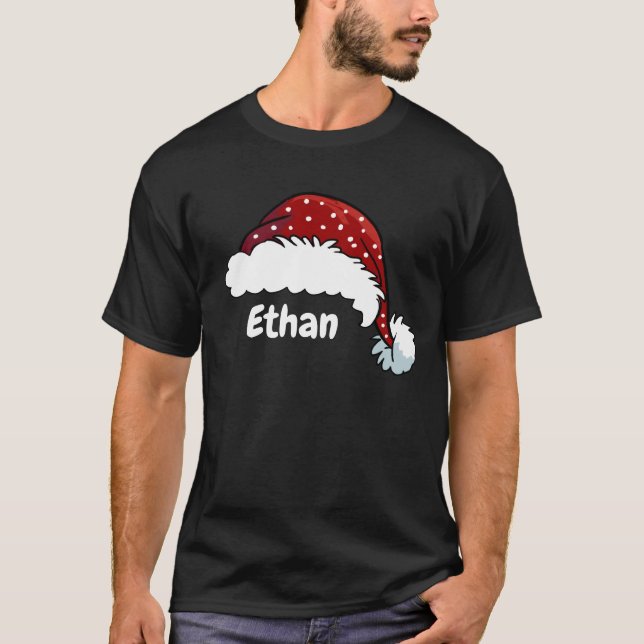 Camiseta Gorra de Santa de Navidad personalizada con el nom (Anverso)