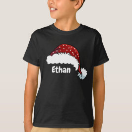Camiseta Gorra de Santa de Navidad personalizada con el nom