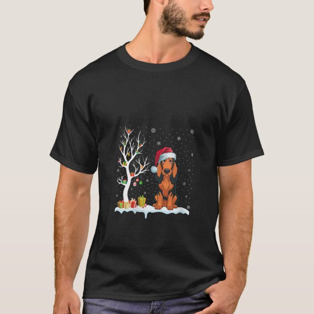 Camiseta Gorra de Santa de perro Coonhound de mujer Luz de  (Anverso)