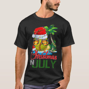 Camiseta Gorra de Santa de Softbol Divertida Hawaiana Navid