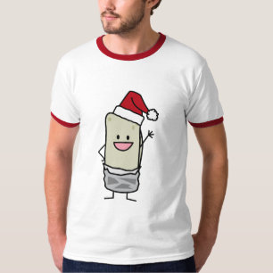 Camiseta Gorra de Santa del hola del Burrito del navidad