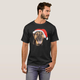 Camiseta Gorra de Santa del navidad del perro de pastor