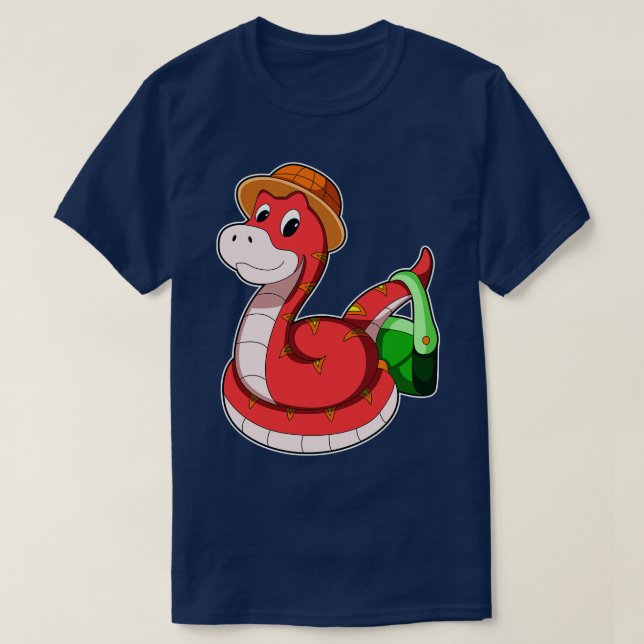 Camiseta Gorra de serpiente con bolso (Diseño del anverso)
