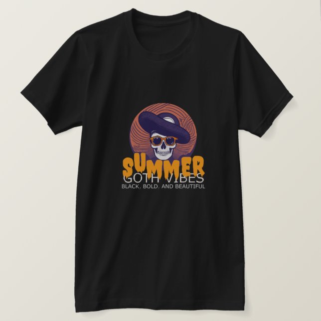 Camiseta gorra de verano de cráneo (Anverso del diseño)